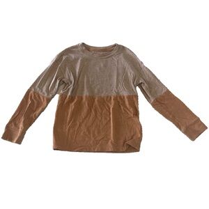 Cat & Jack Youth Boys Gray and Brown Long Sleeve Tee